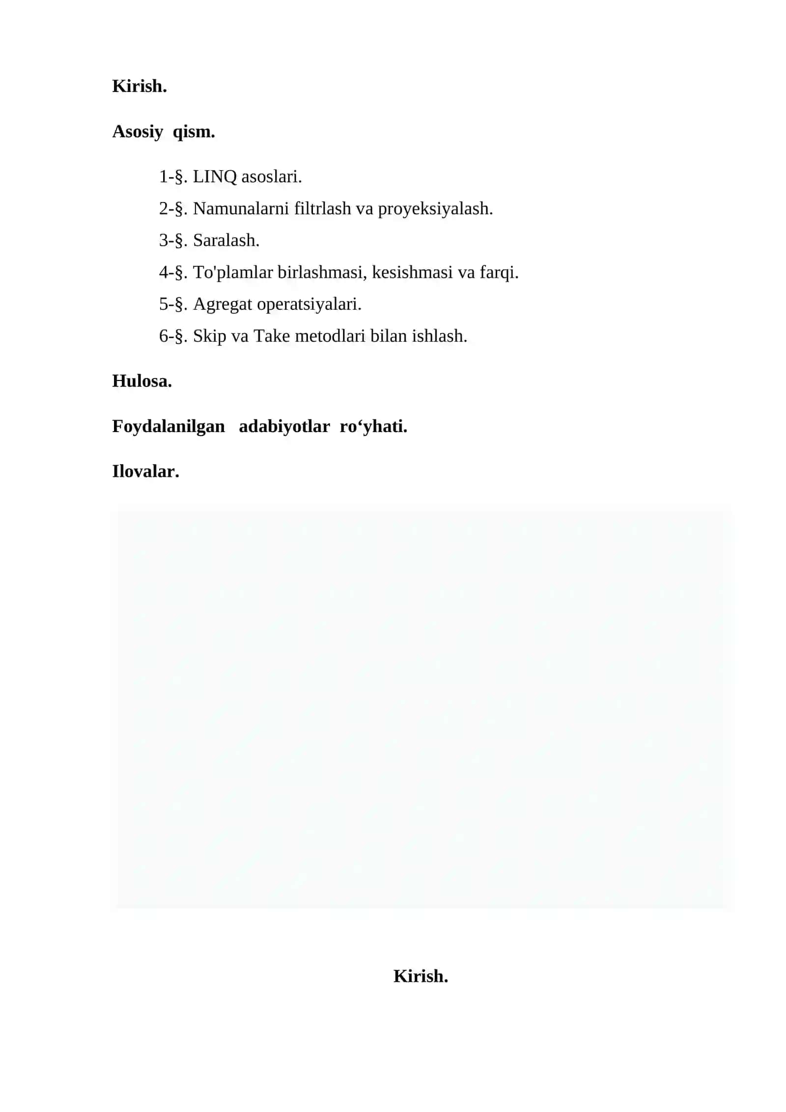 C# dasturlash tilida LINQ bilan ishlash 2