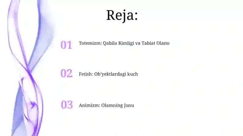 Totemizm, fetishizm, animizm haqida 2