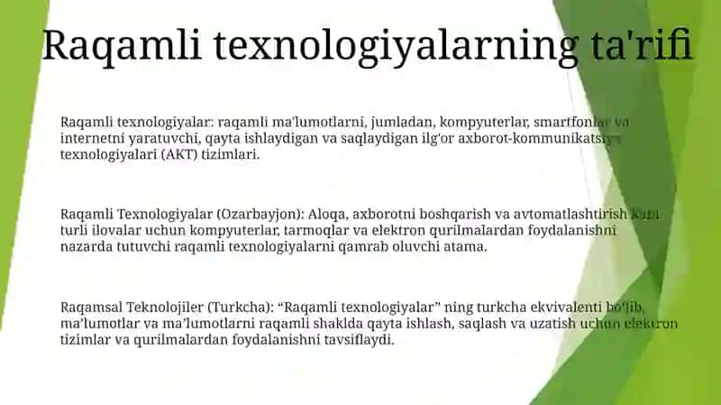 Raqamli Texnologiyalar 2