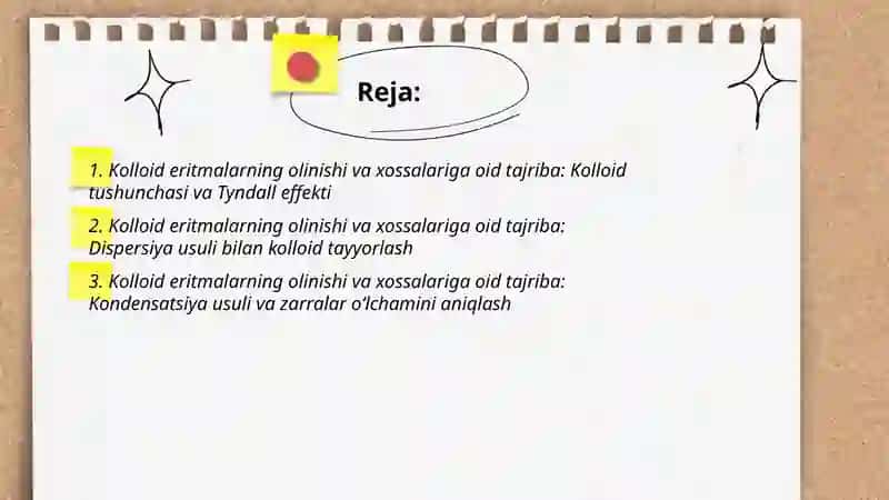 Tajribalar uchun material 2