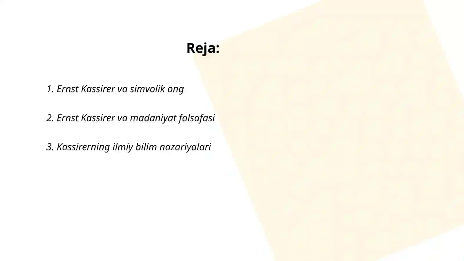 Ernst Kassirer va simvolik ong 2