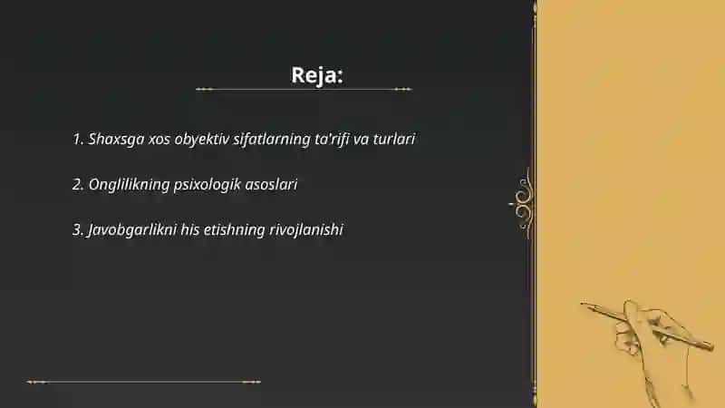 Shaxsga xos obyektiv sifatlar 2