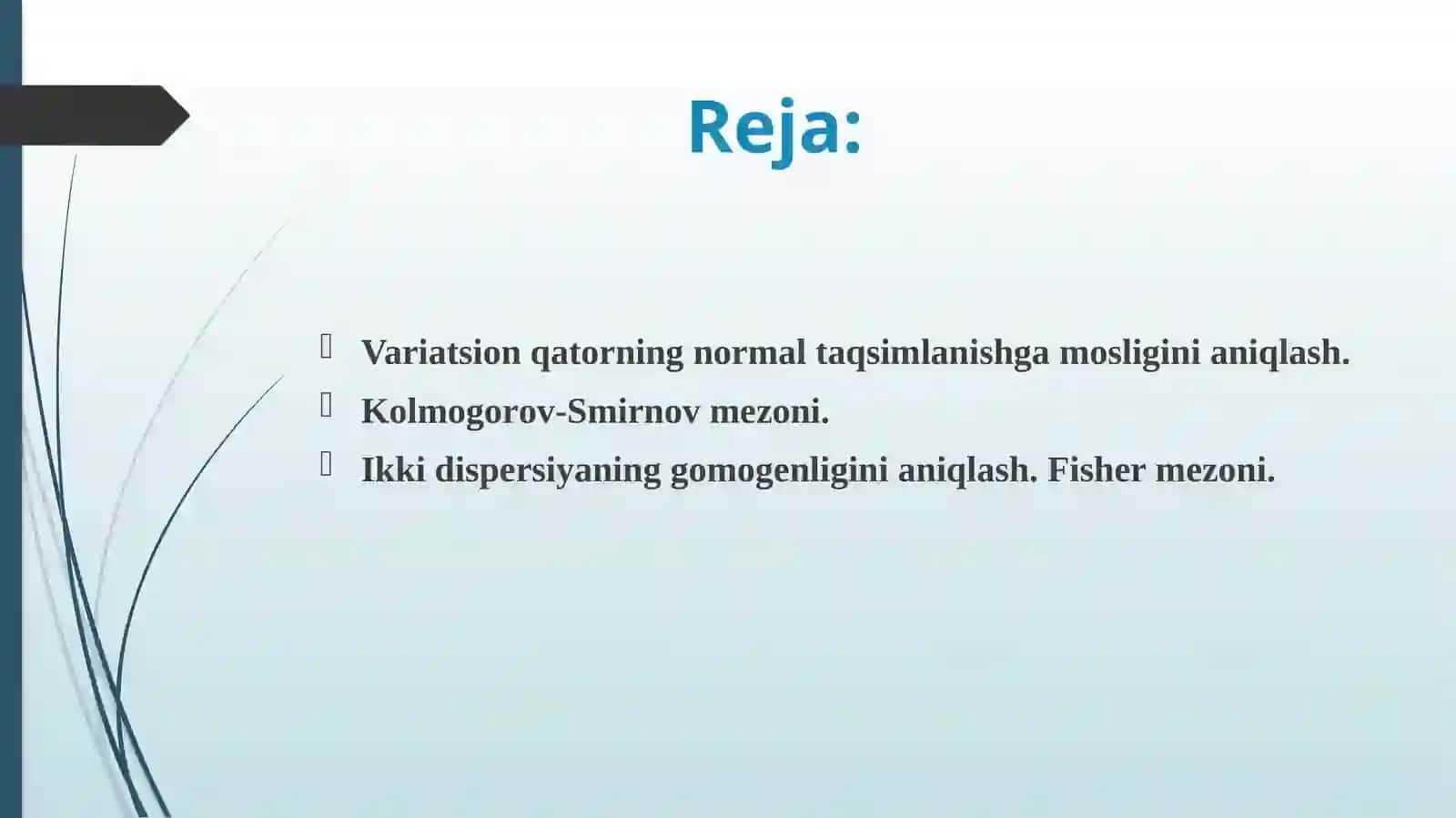MА’LUMОTLАRNI STАTISTIK TАQQОSLАSH MЕTОDLАRINING TАNLАSHNING АSОSIY MЕZОNLАRI 2