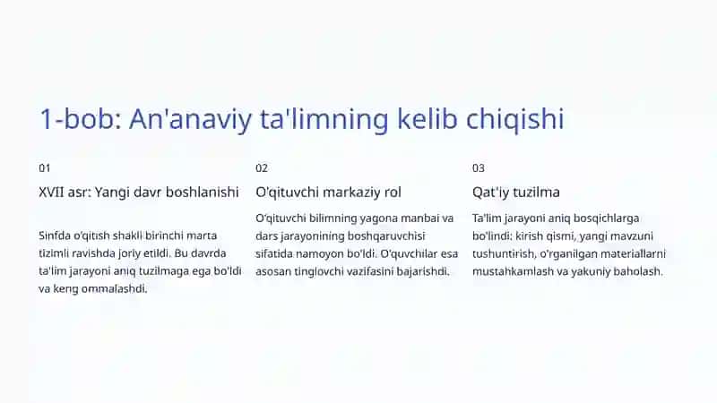 An'anaviy ta'lim metodlari: Tarix, xususiyatlar va zamonaviy qarashlar 2