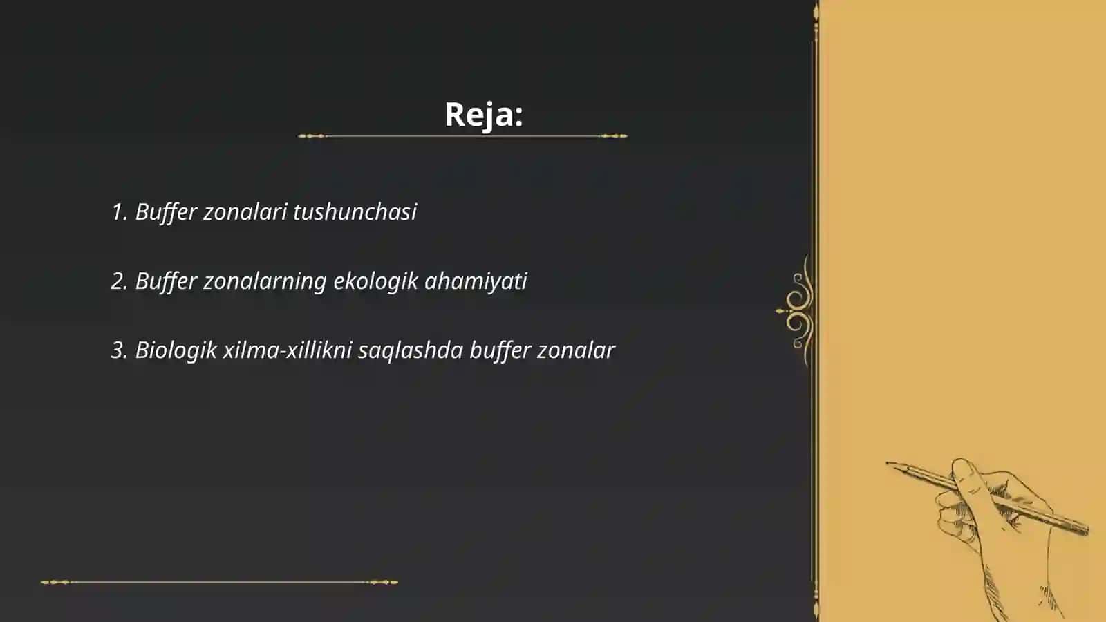 Bufer zonalari va ularni ahamiyati 2