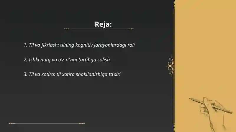 Psixik jarayonlarni shakllantirishda tilning ahamiyati 2