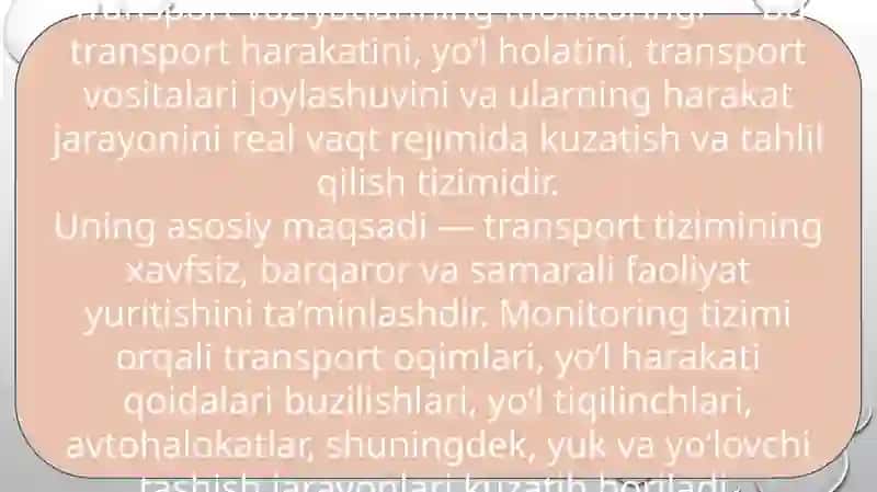 Transport vaziyatlarining monitoringi 2