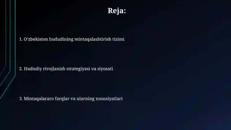 Oʻzbekiston hududining rayonlashtirilish tizimi 2