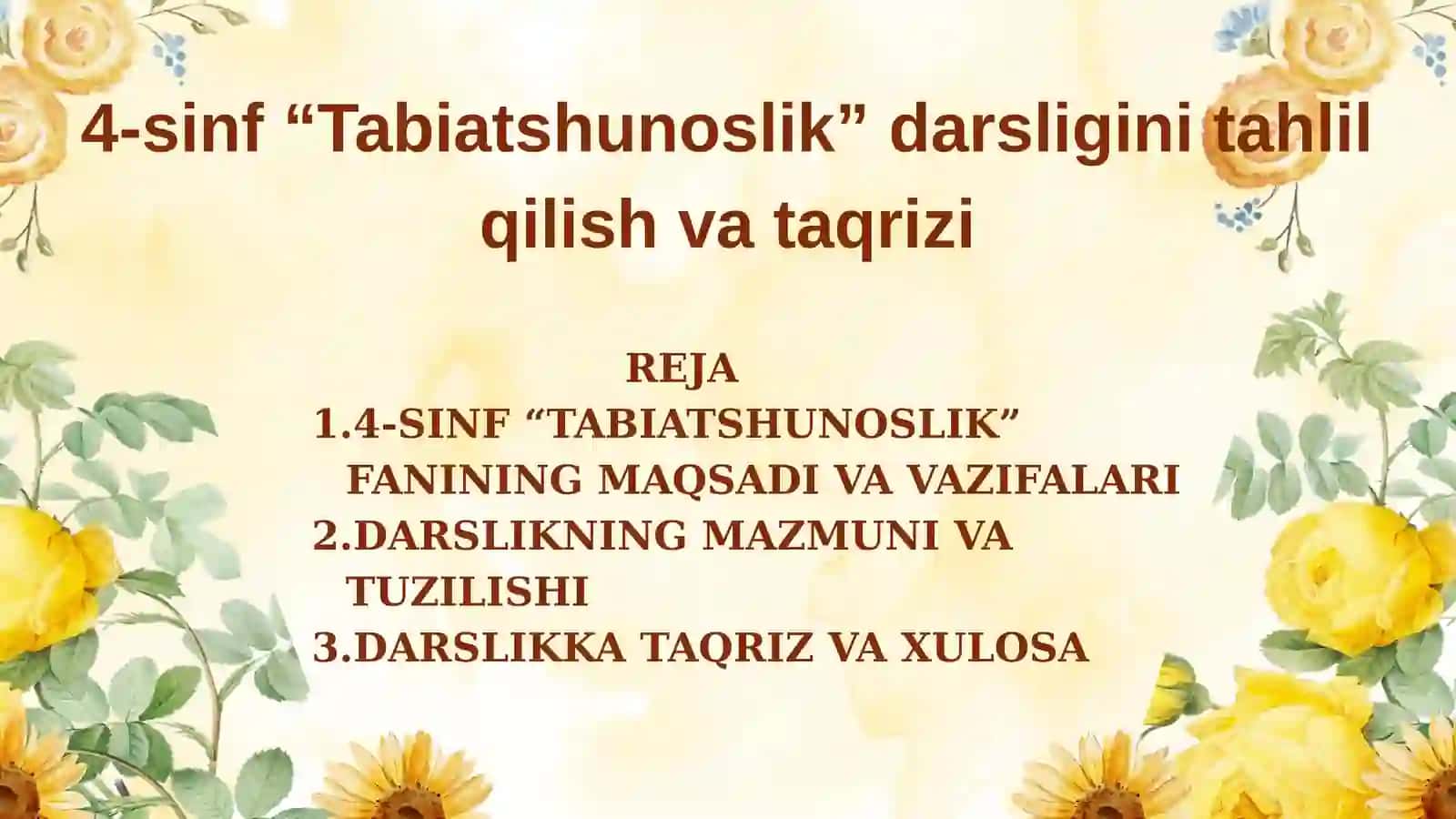 4-sinf “Tabiatshunoslik” darsligi 2