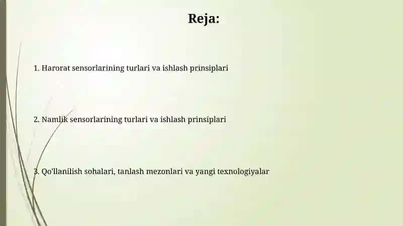 Harorat va namlik sensorlarining turlari 2