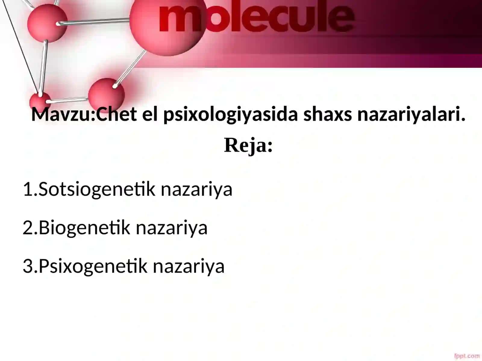Chet el psixologiyasida shaxs nazariyalari 2