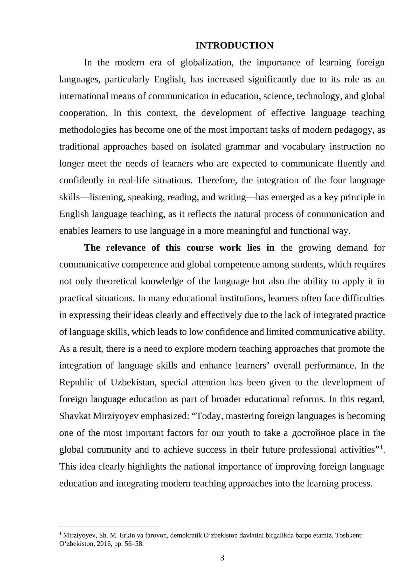 The importance of integrating the four skills in english teaching 2