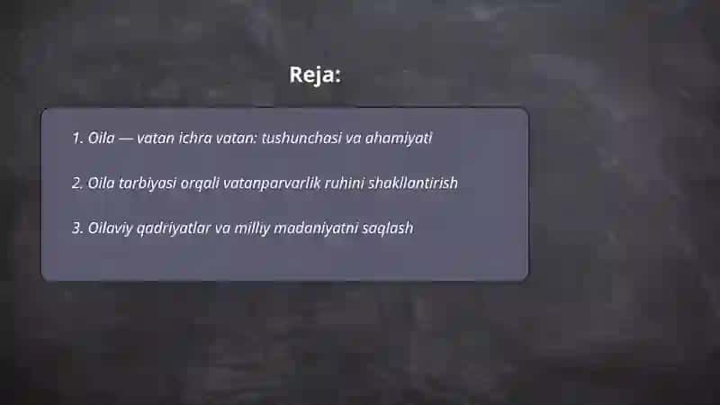 Oila vatan ichra vatan 2