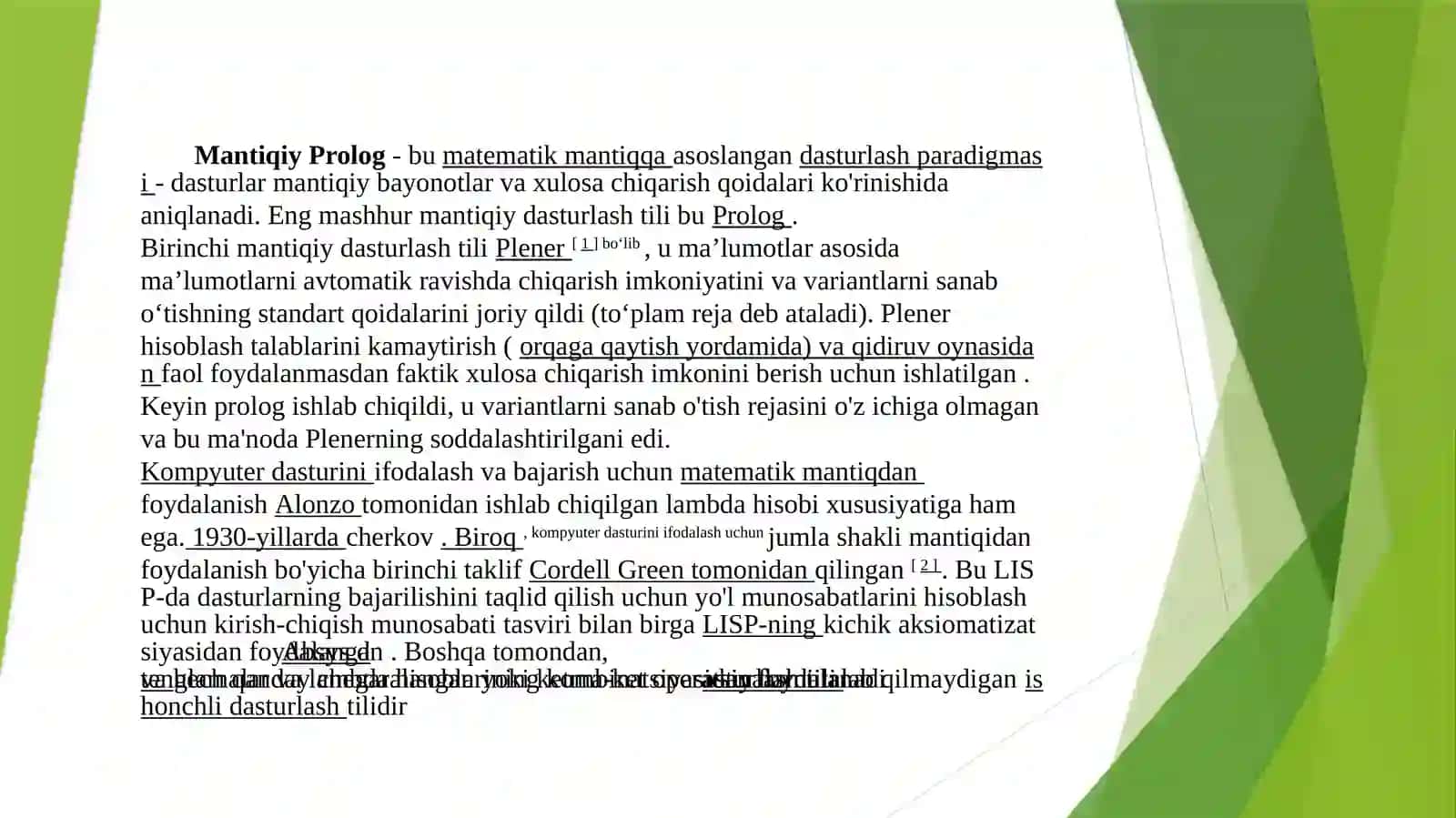 Mantiqiy programmalash turlari 2
