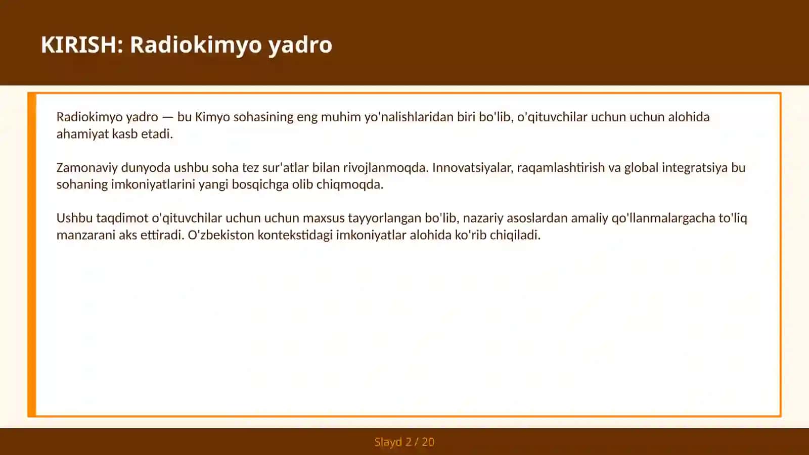 Radiokimyo yadro 2