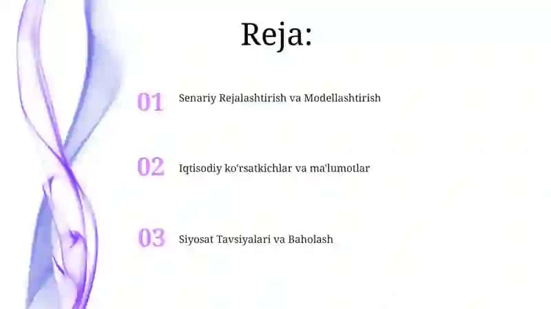 Senariy Rejalashtirish va Modellashtirish 2