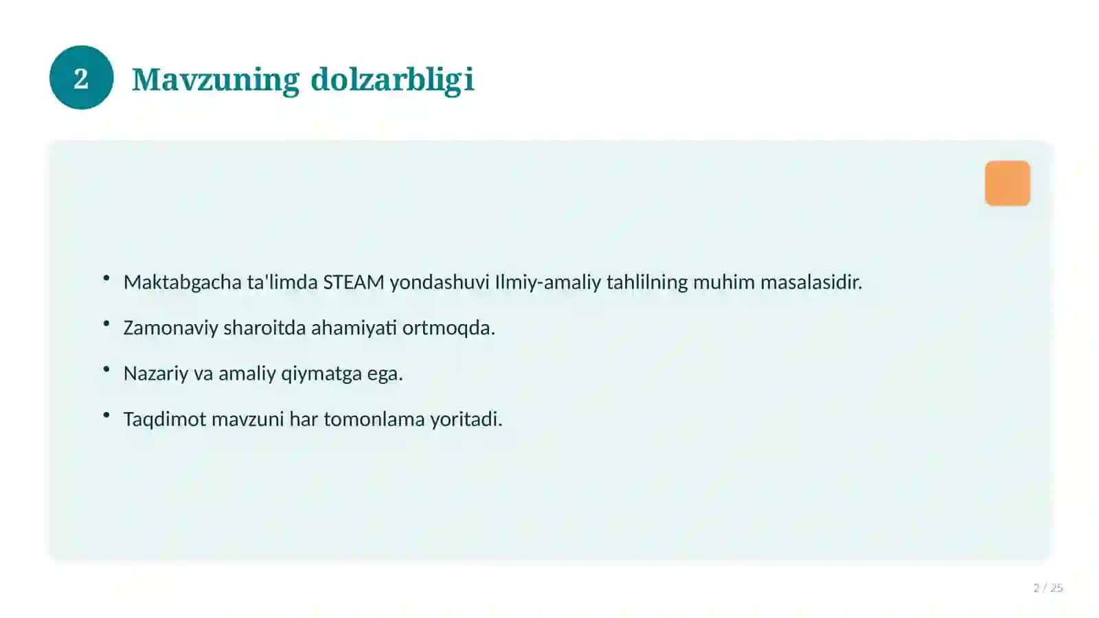 Maktabgacha ta'limda STEAM yondashuvi 2