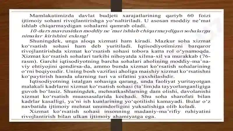 AHOLIGA XIZMAT KO‘RSATISH SOHALARI 2