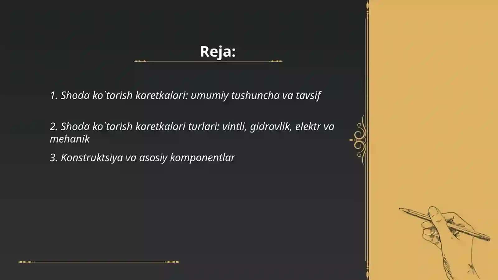 Shoda ko`tarish karetkalari 2