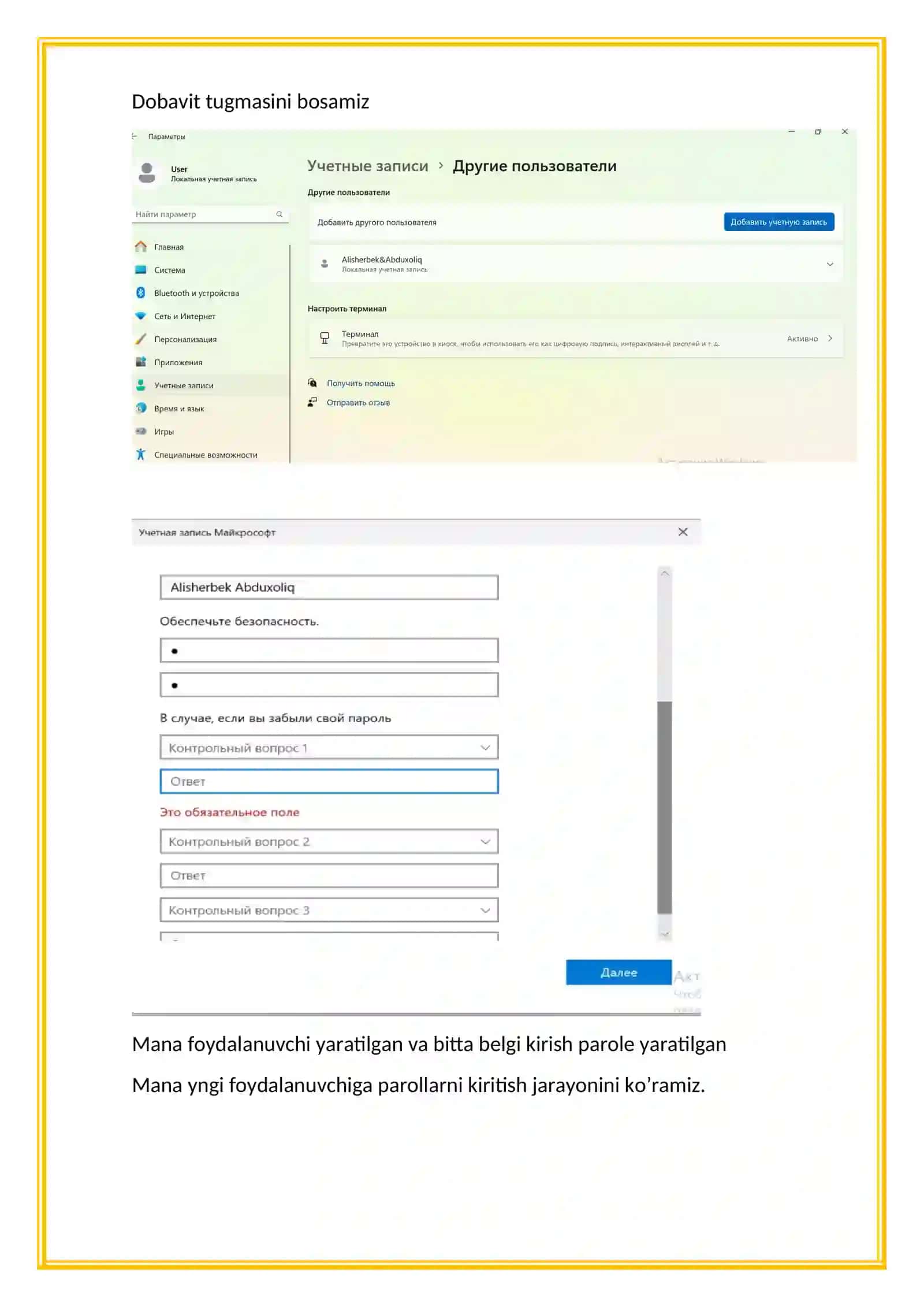 Windows os foydalanuvchi huquqlarini boshqarish 2