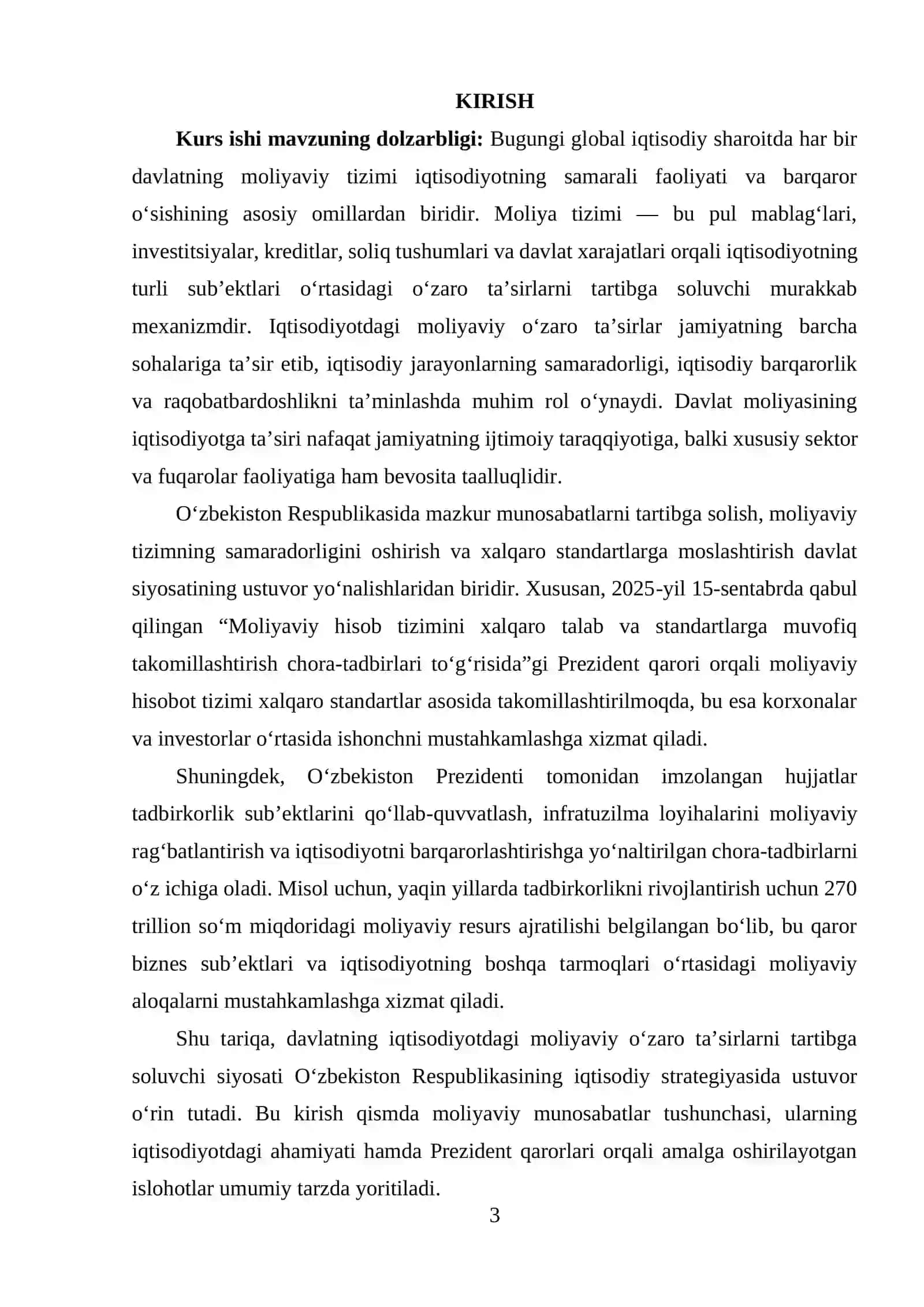 Iqtisodiyotdagi moliyaviy oʻzaro ta’sirlar 2
