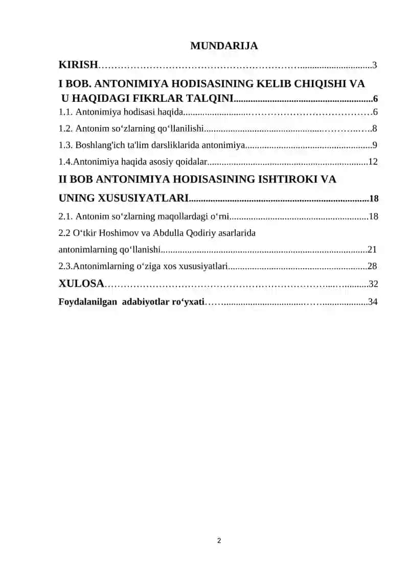 O‘zbek tilshunosligida antonimiya hodisasi talqini 2