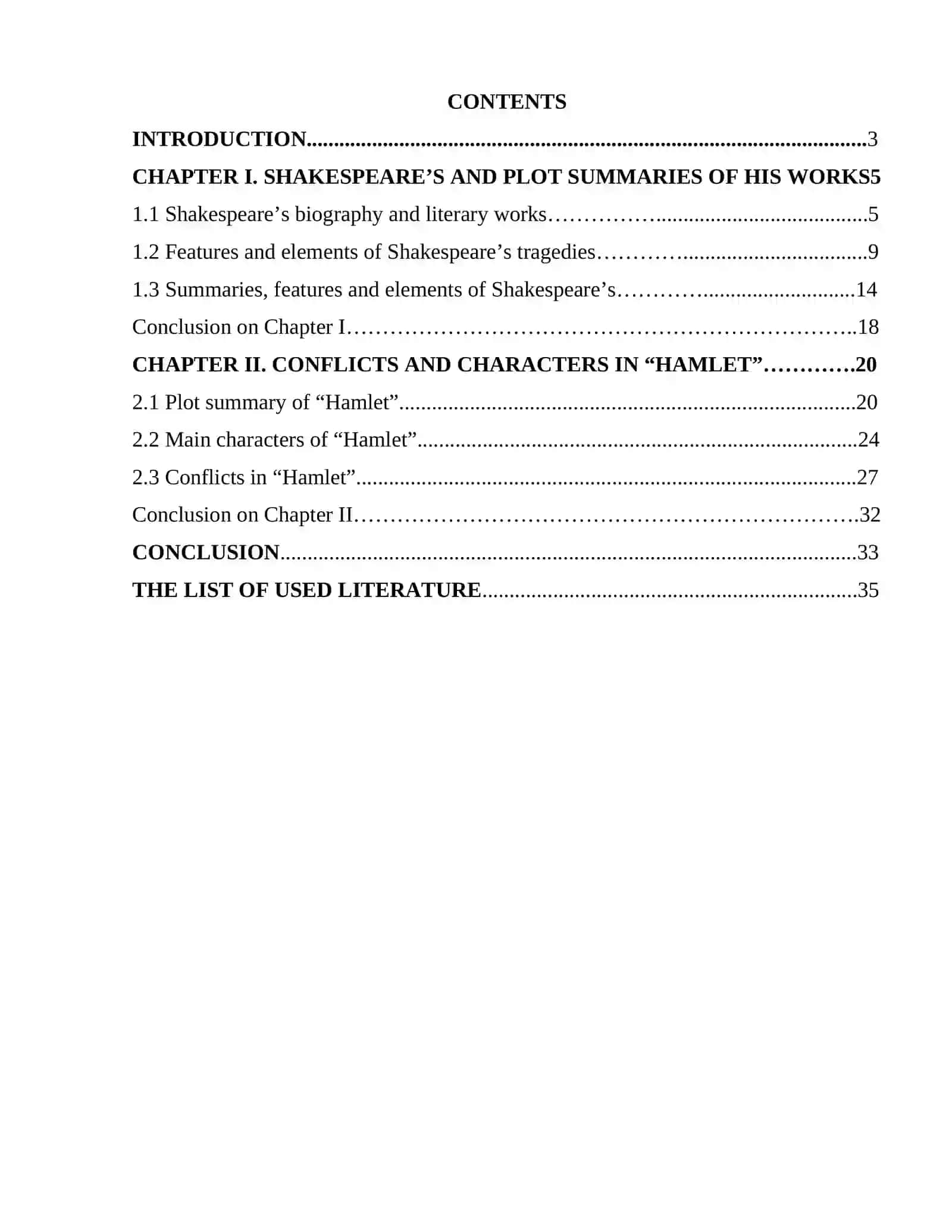 HAMLET - CONFLICTS AND CHARACTERS 2