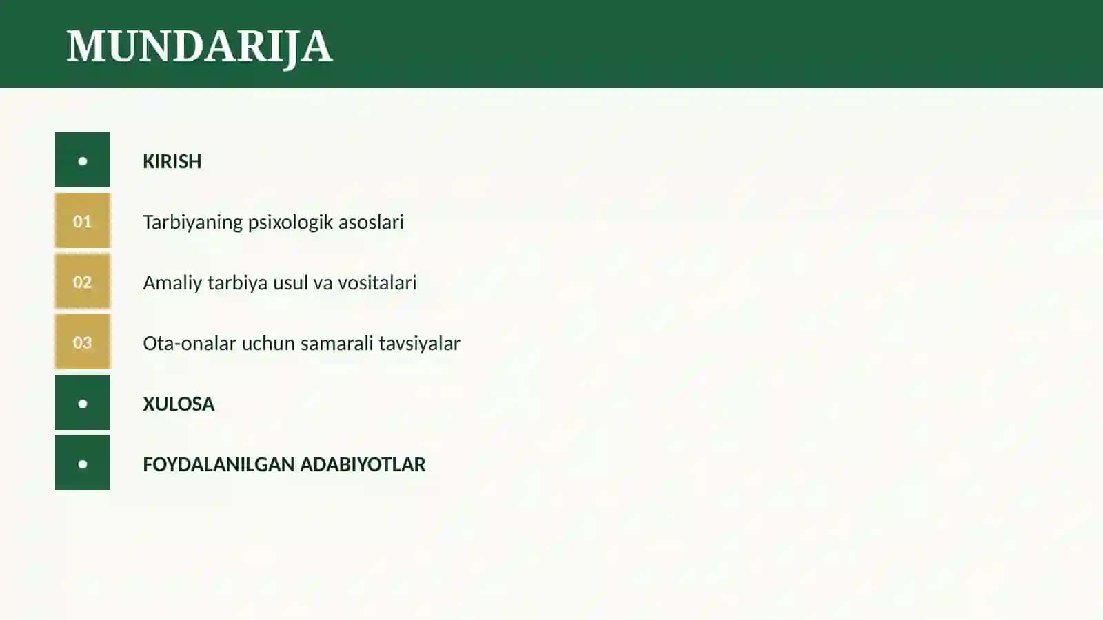OTA-ONALARGA BOLA TARBIYASI HAQIDA BILIM BЕRISH 2