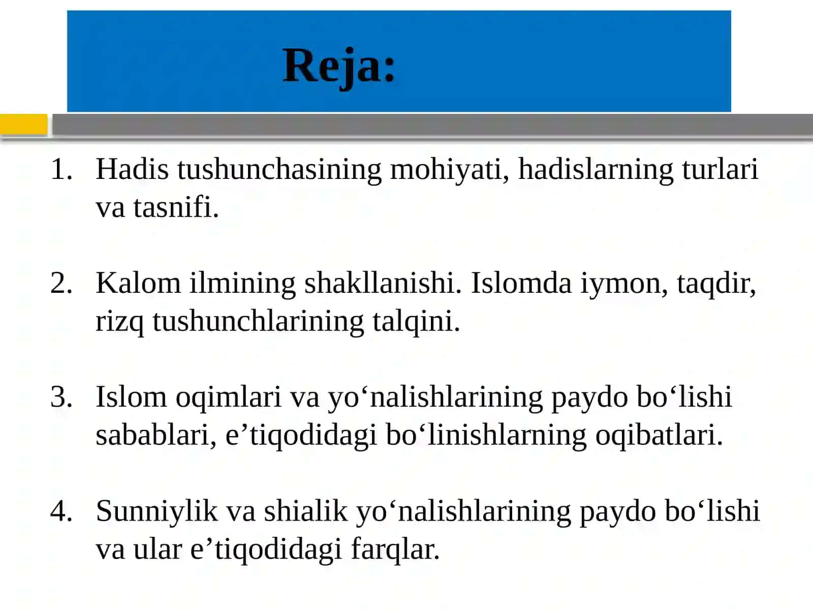 Islomga oid Hadislar to'plami 2