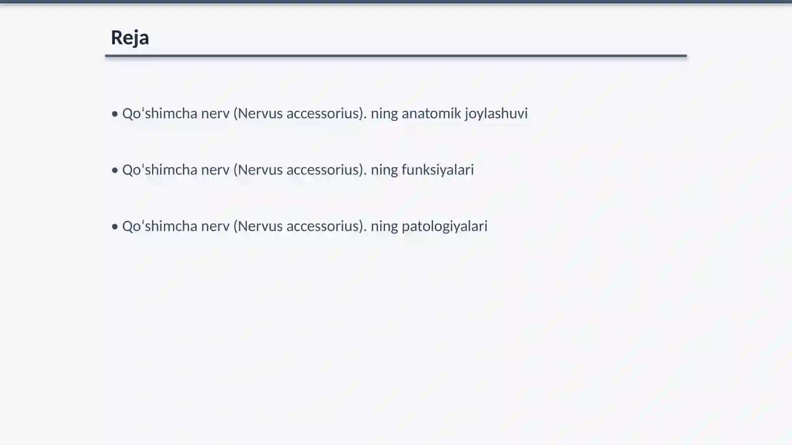 Qoʻshimcha nerv (Nervus accessorius) 2