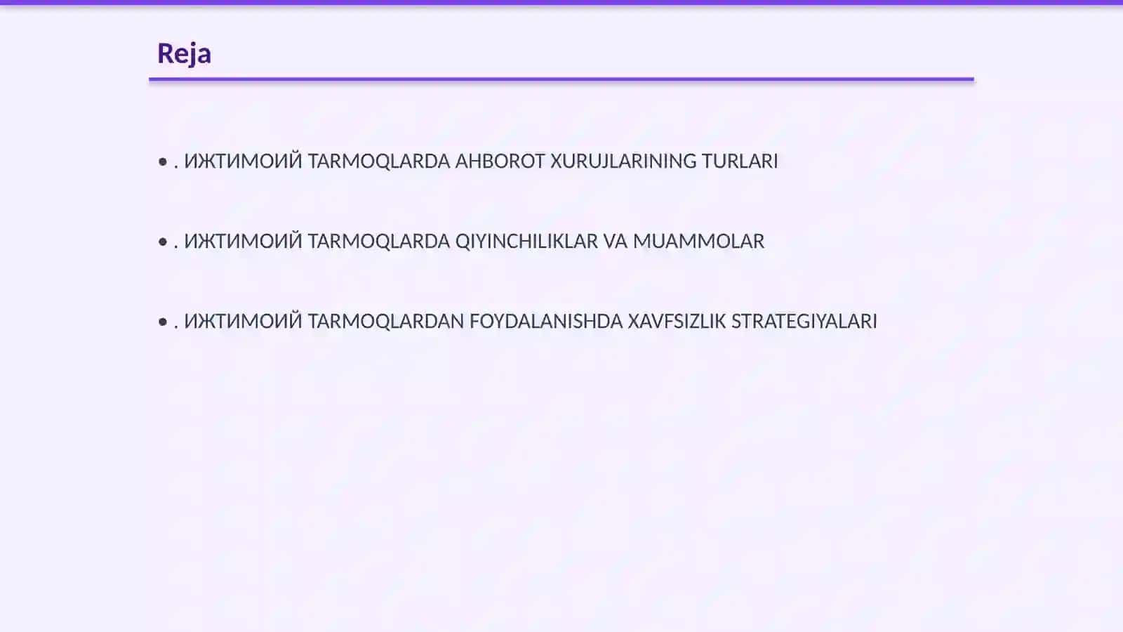 ИЖТИМОИЙ TARMOQLARDA AHBOROT XURUJLARI ВА ТАҲДИДЛАР 2