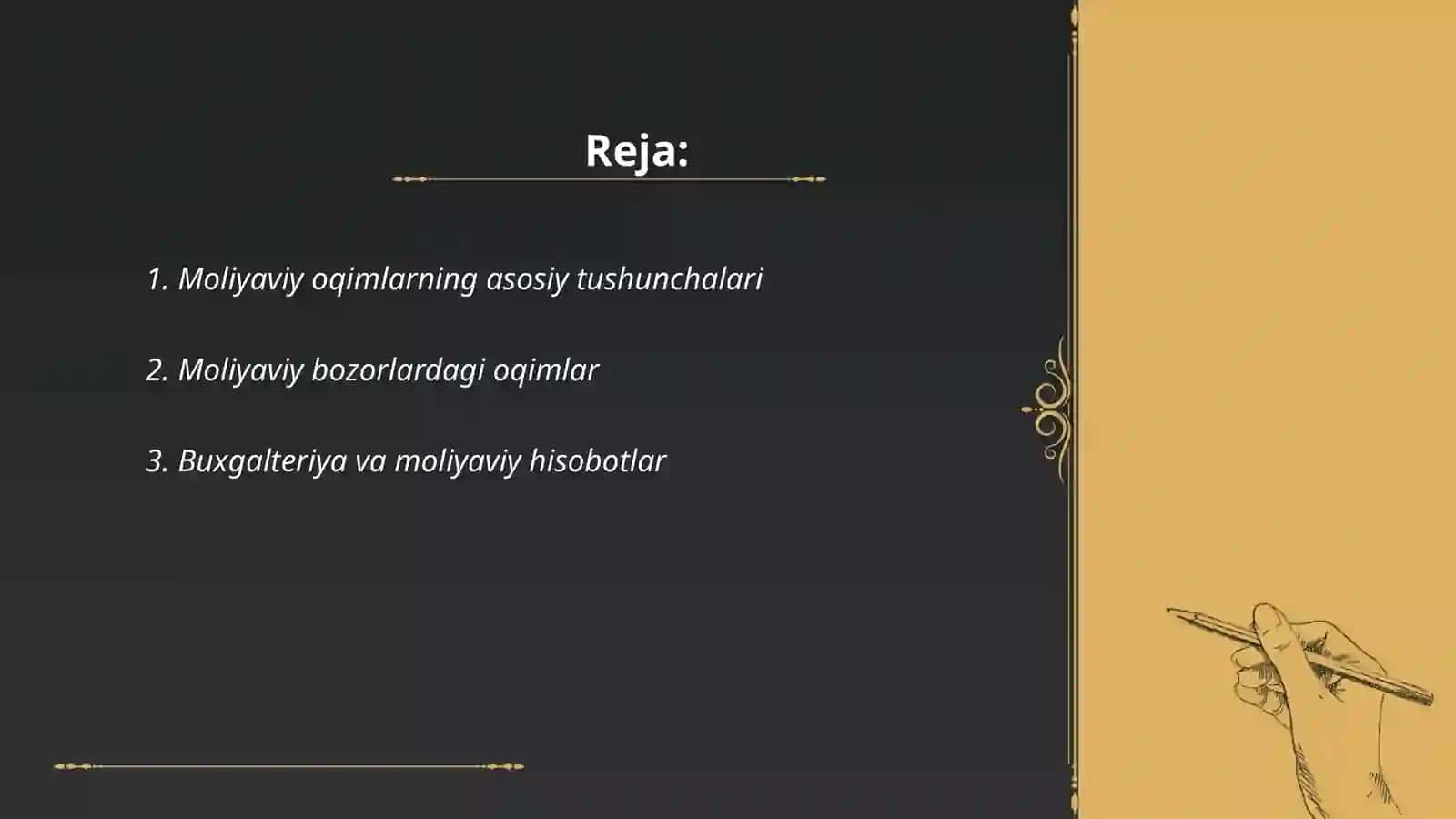 Moliyaviy oqimlar 2