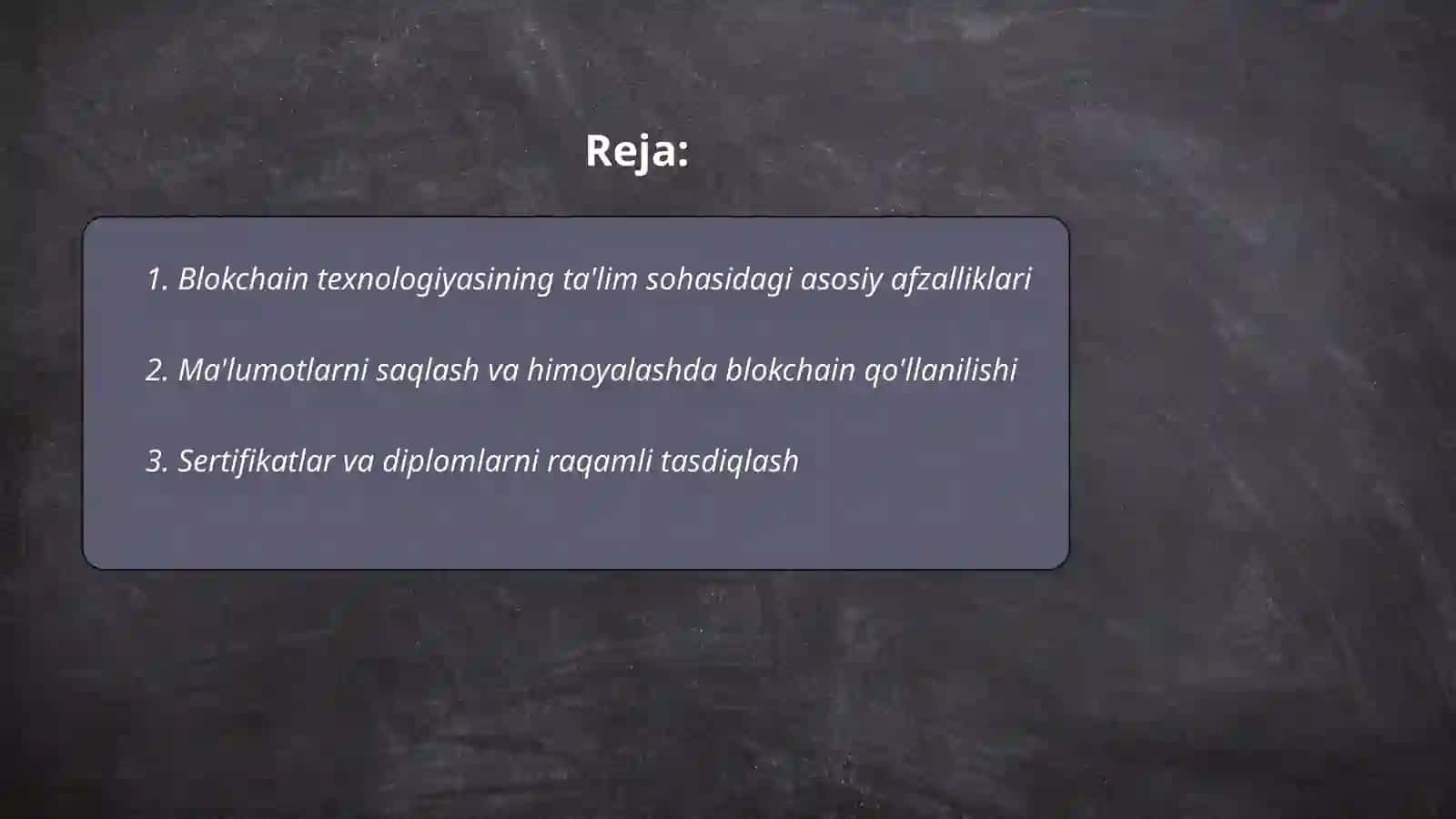 Taʼlim sohasida blokchain texnologiyalaridan foydalanish 2