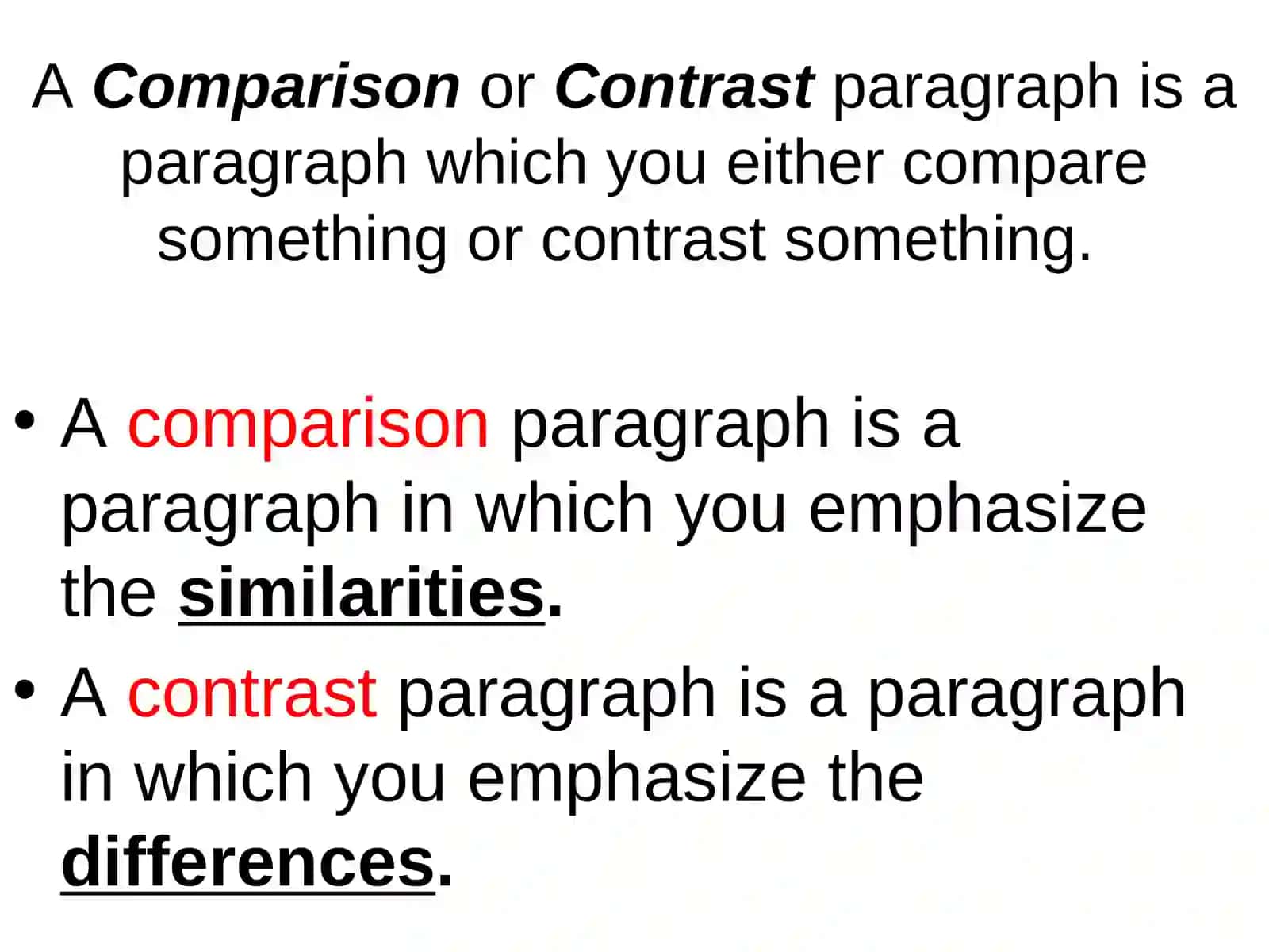 Comparison and Contrast 2