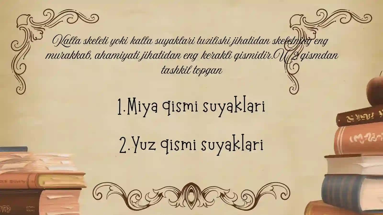 Kalla suyagining yuz qismi suyaklari 2
