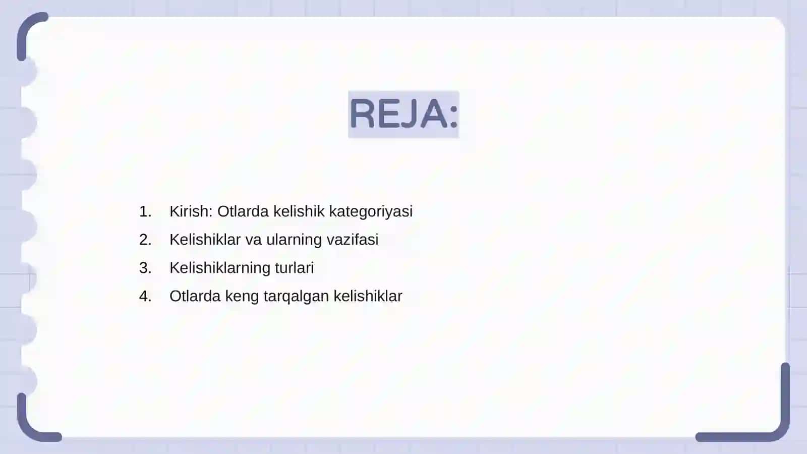Otlarda kelishik kategoriyasi 2