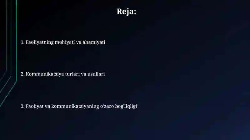 Faoliyat va Muloqot 2