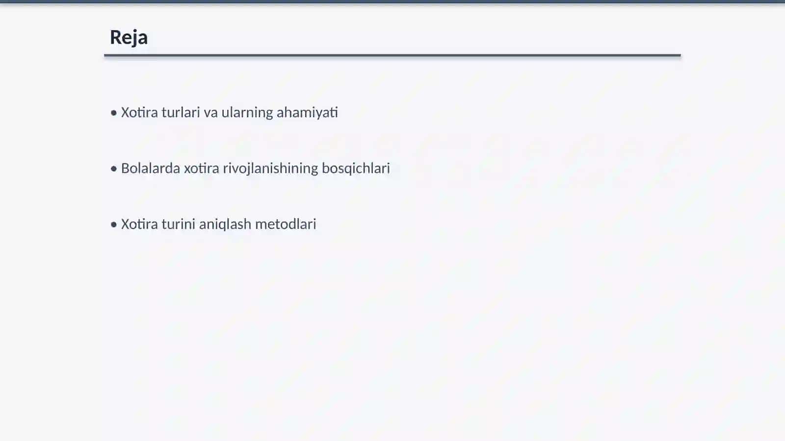 Bolada xotiraning yetakchi turini aniqlash 2