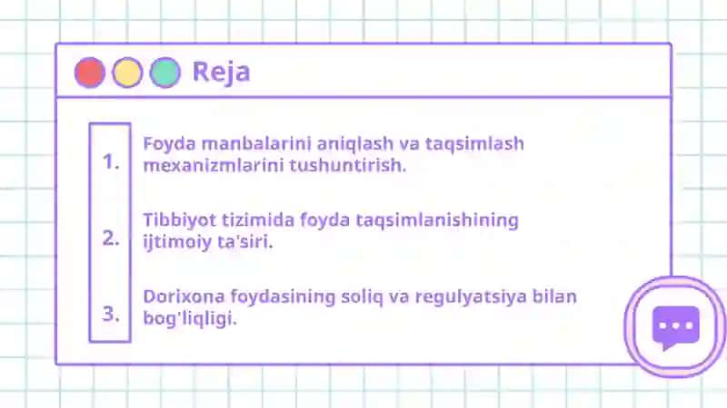 Dorixona iqtisodiyotida foydaning taqsimlanishi 2