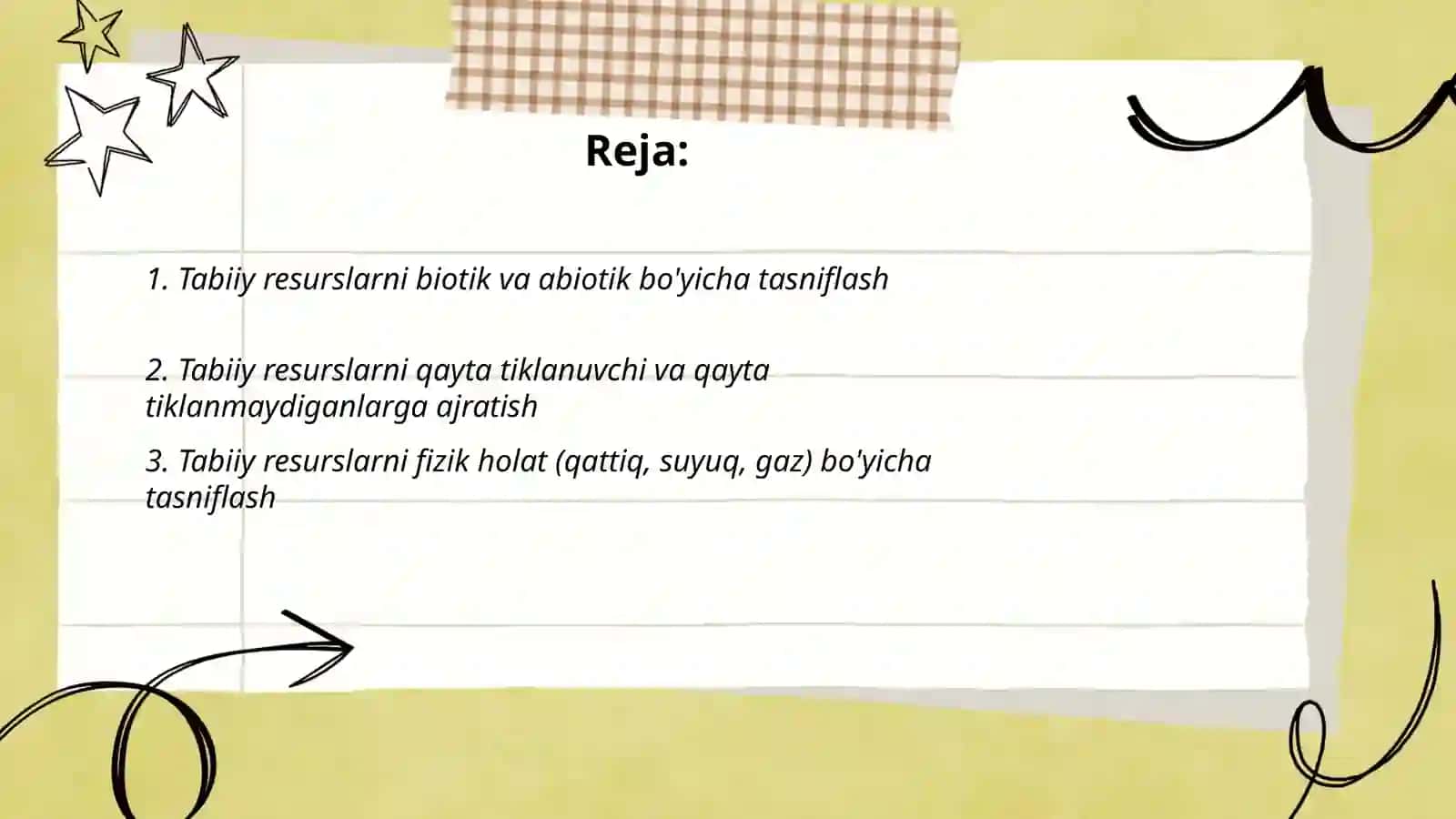 Tabiiy resurslar tasnifi 2
