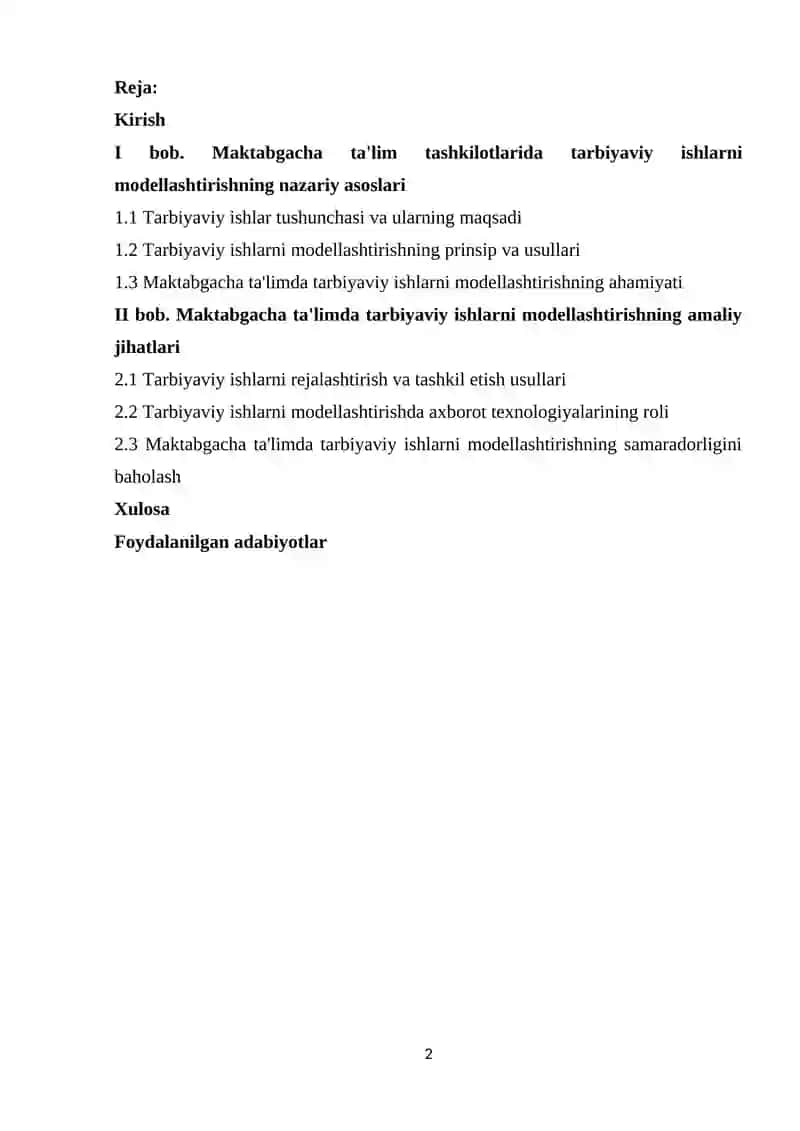 MAKTABGACHA TA'LIM MENEJMENTI 2