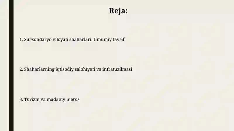 Surxondaryo viloyati shaharlari 2