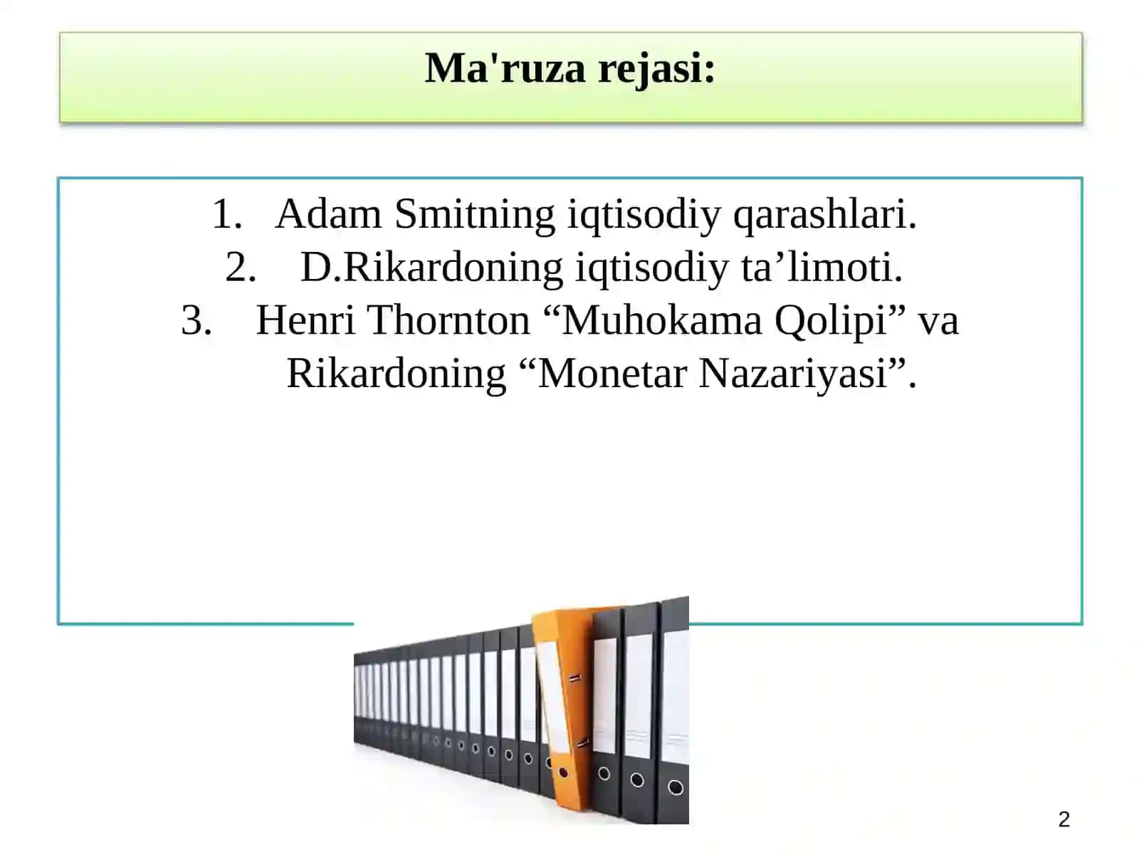 KLASSIK IQTISODIY MAKTABNING RIVOJLANISHI 2