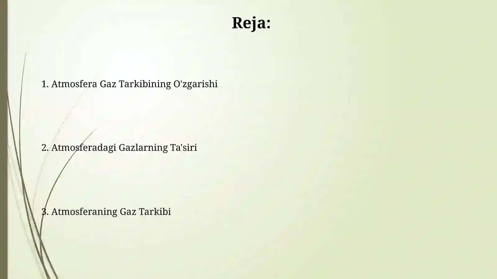 Atmosferaning gaz tarkibi 2
