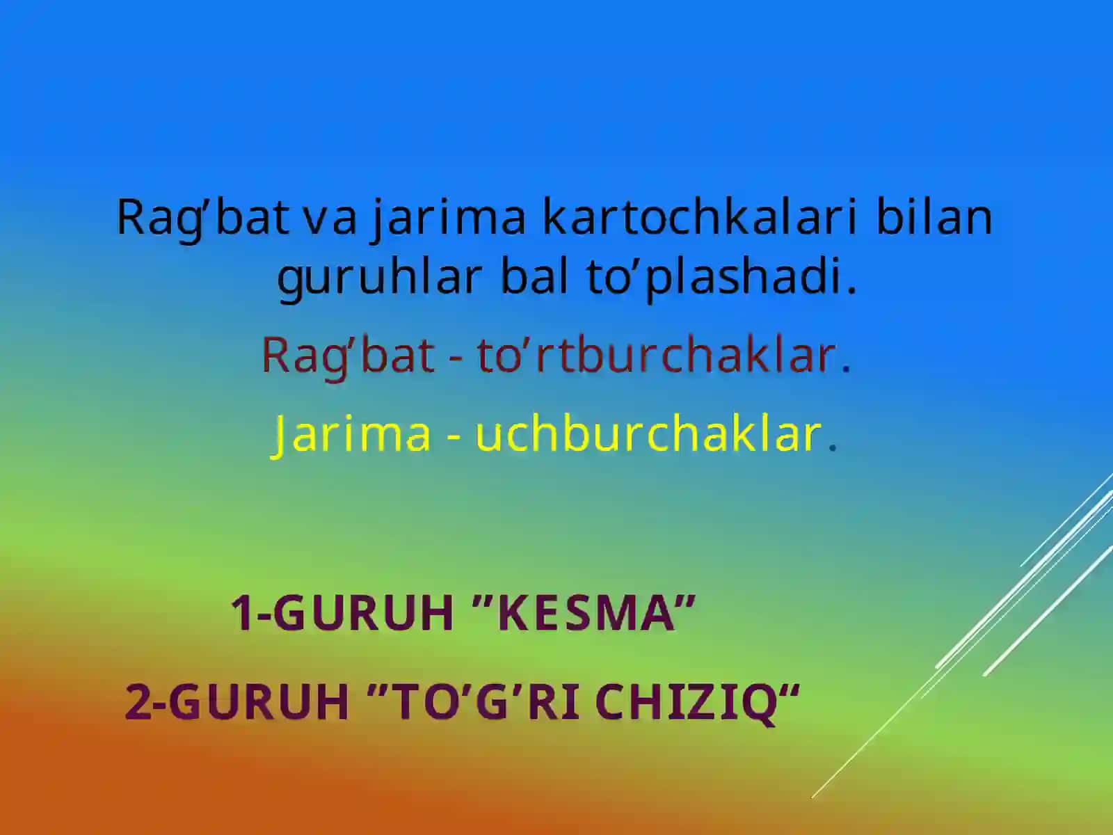 Kesma uzunligi va uning xossalari 2