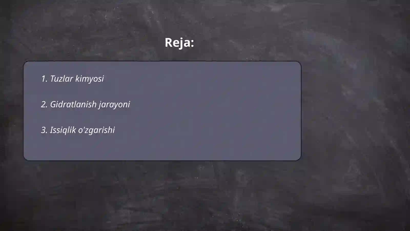 Tuzlarning gidratlanish issiqligini aniqlash 2