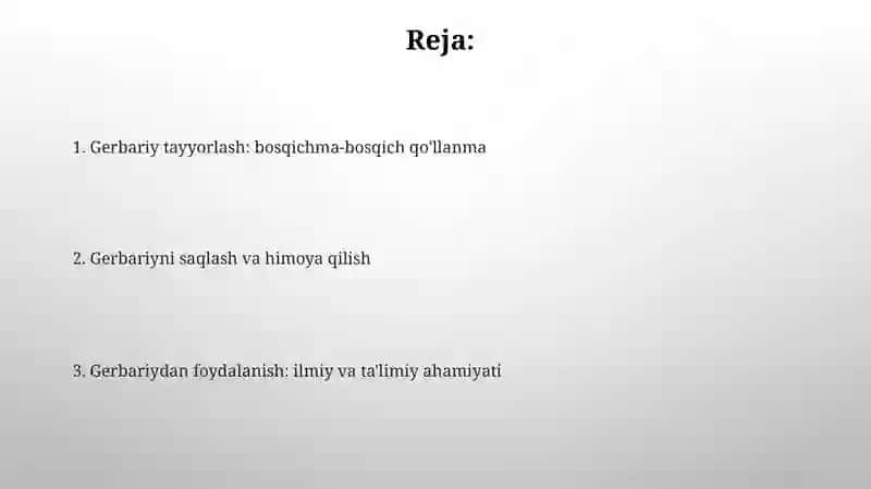 Gerbariy tayyorlash va tayyorlash usullari 2