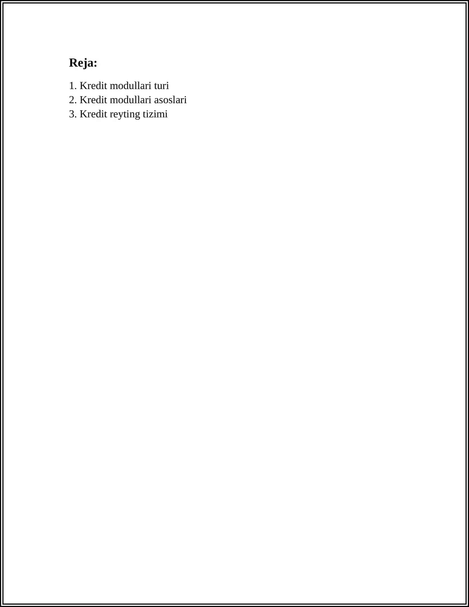 KREDIT MODULI 2