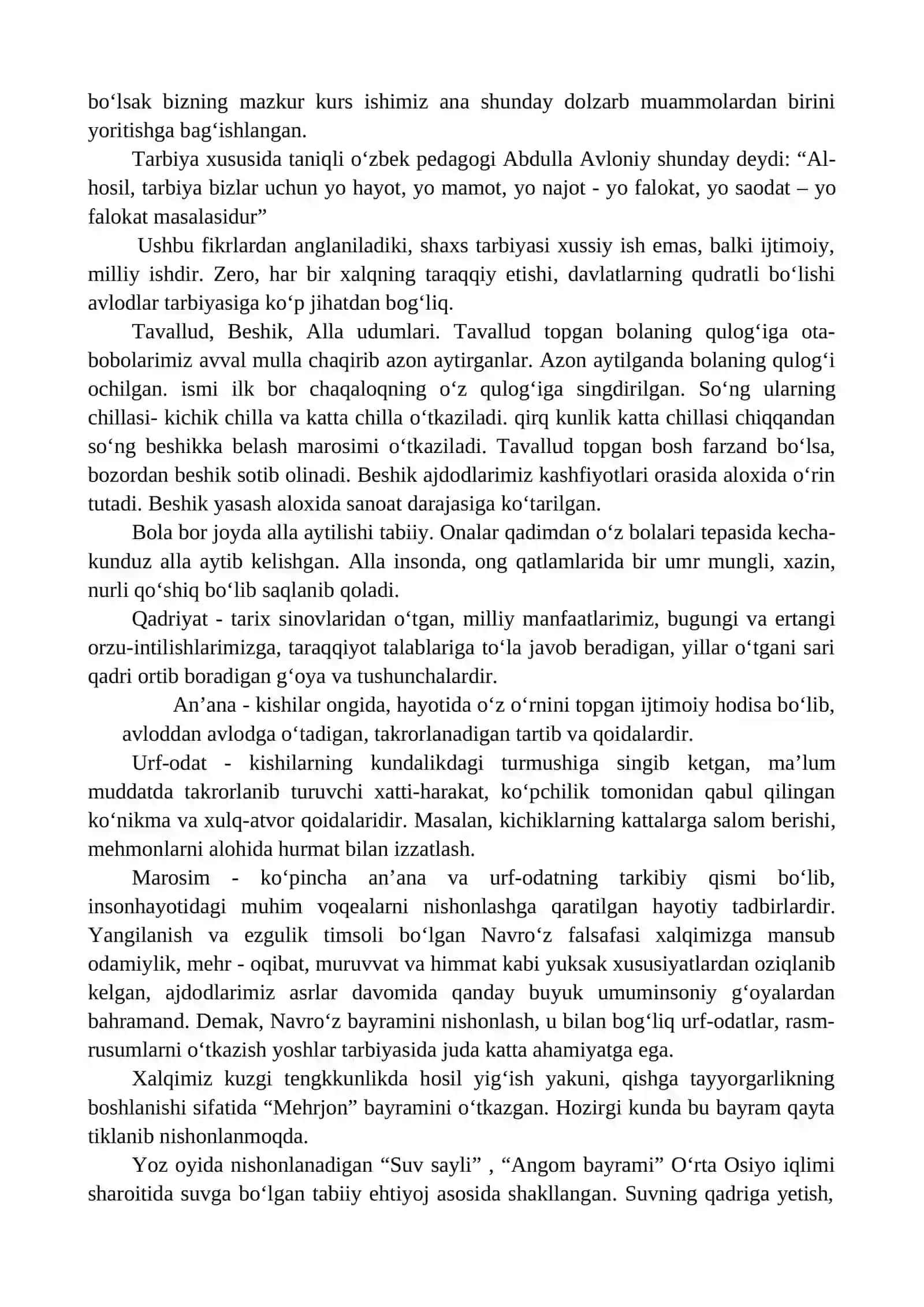 Milliy urf odat, qadriyat va an'analar - tarbiya asosi 2