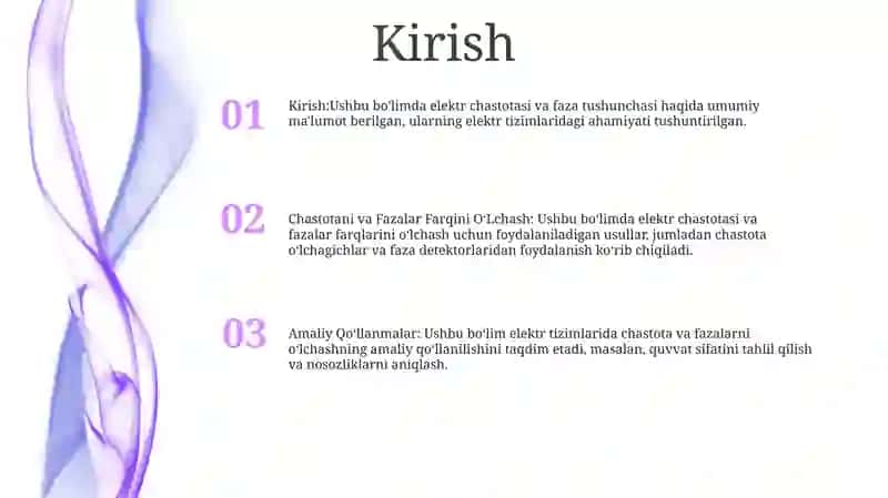 Chastotani Va Fazalar Farqini O‘Lchash 2